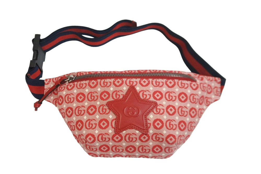 Gucci waist bag body buckle GG red